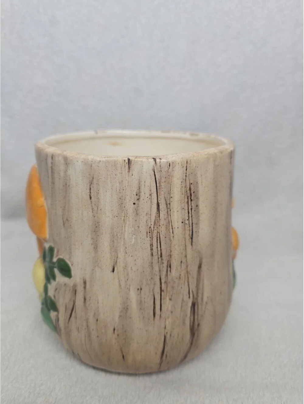 Vintage 70s Arnels Mushroom Ceramic Canister Utensil Holder Planter Med *No Lid*